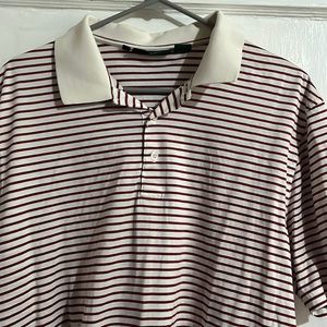 Bobby Jones Red and White Polo Size L